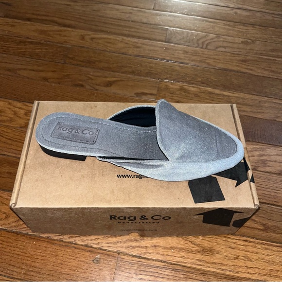 Rag & Co Gray Batiste Velvet Mule Women’s Size 8 Slip-On Handcrafted - Picture 4 of 10